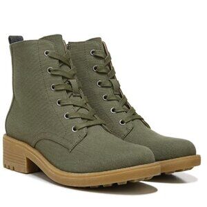 LIFESTRIDE KUNIS WOMENS CANVAS COMFORT INSOLE ANKLE BOOTS